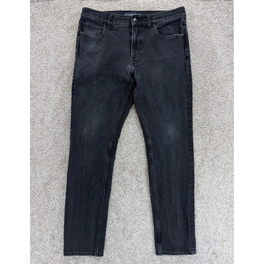 Everlane Uniform Slim 4-Way Stretch Organic Jeans Men's 33x32 (Fits 33x30) Black